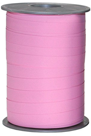 C.E. Pattberg Geschenkband Matt hellrosa, 200 m Ringelband Paperlook zum Einpacken von Geschenken, 10 mm Breite, Zubehör zum Dekorieren & Basteln, Dekoband für Präsente, zu jedem Anlass