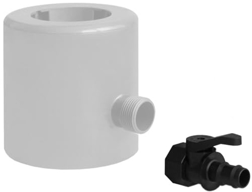 First Plast Regenrinne PVC quadratisch Best – Regentonne PVC für Rohre Ø 63 – 80 – 100 – Grau