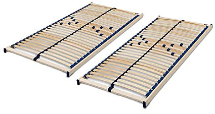Malie Lattenrost Olymp Nicht verstellbar in 140 x 200 cm im Set bestehend aus: 2 x Lattenrost Olymp in 70 x 200 cm – ideal für Zwei Personen - fertig montiert und sofort lieferbar