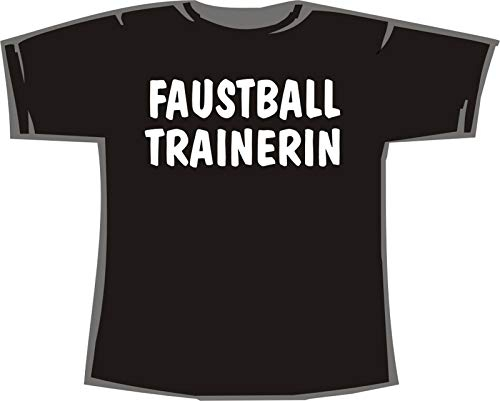 Faustball Trainerin; T-Shirt schwarz, 48/50; Gr. XL; Damen