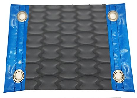 International Pool Protection Thermodecke 500 mic Geo Bubble New Energy mit Verstärkung in den Seiten Enge + Ösen in Edelstahl + Teleskop-Abdeckung Schutz für Topper Solar + Aufroller 81 mm 10 x 6m.