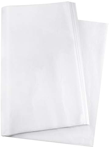 MIAHART 60 Blatt weißes Seidenpapier 50 x 35 cm weißes Geschenkpapier für Weihnachten zum Valentinstag DIY und Basteln Geschenktüten Dekorationen (weiß)
