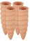 Relaxdays Set 4 Coni Irrigatori per Piante, Irrigazione a Goccia Bottiglia per Piante, 1,5 L HxD 16,5 x 5 cm, Terracotta