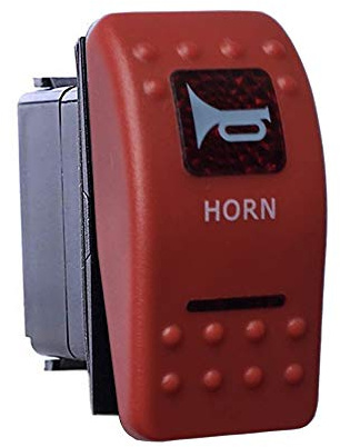 Etopar Voiture Auto 12V 20A 24V 10A Couverture Rouge Lampe Rouge Corne Conférencier Bouton Poussoir Momentané Interrupteur à Bascule on Off Horn