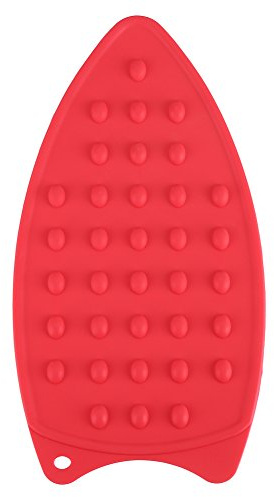 GOTOTOP Silicone Iron Rest Pad, Multipurpose Hot Resistant Mat Portable Ironing Board for Home Travel(Red)