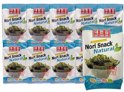 Daechun (Choi''s1) Snack de algas marinas naturales tostadas Nori 4 g x 20 piezas Producto de Corea