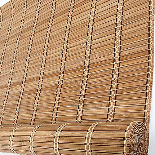 Zhaomi Bambusrollo,Retro-Bambusraffrollo,Innen- / Außen-Sonnenjalousien, Lifting-Retro-Fenster,mit Volant für Fenster,Küche,Türen,Veranda (80 * 200cm/31 * 79in)