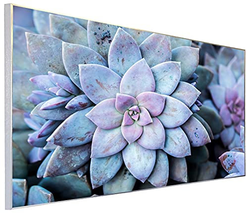 Ecowelle Infrared Heater with Picture 900 Watt 60 x 120 cm Infrared Heating Made in Germany White Aluminium Profile D 3 Swing by the Sea