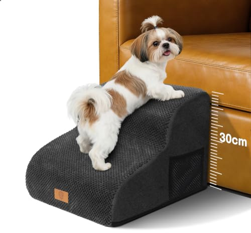 Zvonema Scaletta per Cani 2 Gradini, Rampa per Cani Letto in Spugna, Scala Antiscivolo per Animal In Schiuma Ad Alta Densità, Gradini Antiscivolo per Cuccioli Gatti