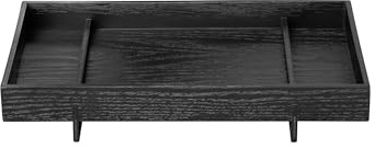 blomus Tablett -ABENTO- Serviertablett Organizer aus Holz | Farbe Schwarz | Größe S