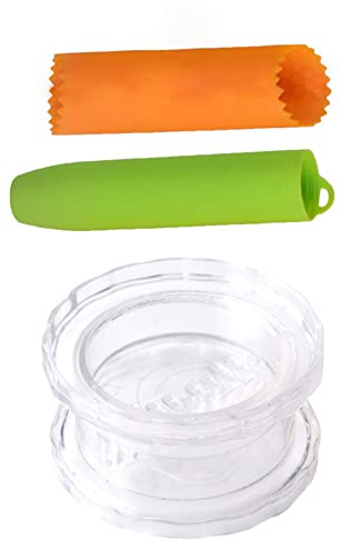3 Stück Manueller Gepresster Knoblauchhacker, Silikon-Knoblauch Schäler Rolle, Knoblauchschäler, Küchenhilfe für gehackte Ingwer-Erdnuss-Knoblauch-Chili-Zwiebel
