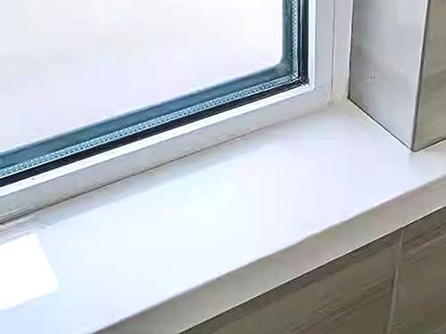 ZAQYCM Fensterbank Fensterbankkante Weiß, PVC Acryl Fensterleistenschutz Für Beton, Metall Und Fliesen, 10 15 20 25 30 cm Breit, Color : W 30cm(11.8 in), Size : L 205cm(80.7 in)