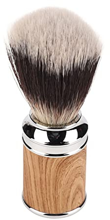 Pinceau à raser, blaireau de rasage pour hommes avec poignée, augmentation de la mousse élimination efficace des résidus très absorbants cheveux synthétiques pour salon maison