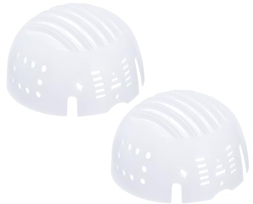uxcell 2Pcs Bump Cap Insert, PE Lined Baseball Hard Hat Inserts, Lightweight Universal Bump Cap for Head Protection (White)