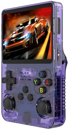 R36S Console di gioco portatile retrò con sistema Linux, scheda TF 64G, oltre 1500 gamess, schermo IPS da 3,5 pollici con batteria integrata da 2500 mAh, console di gioco retrò, emulatore portatile,