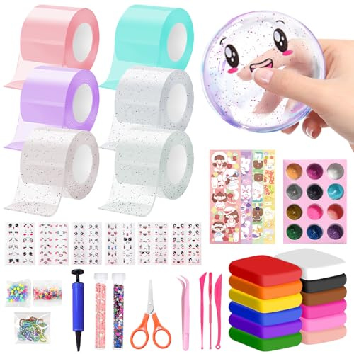 Nano Tape, 70 Stück Nano Tape Bubbles Kit, Nano Tape Bubbles Set für Kinder | DIY Nano Doppelseitiges Klebeband, Nano Klebeband, Blowing Bubble Tape, Traceless Adhesive Nano Tape for Making Bubbles