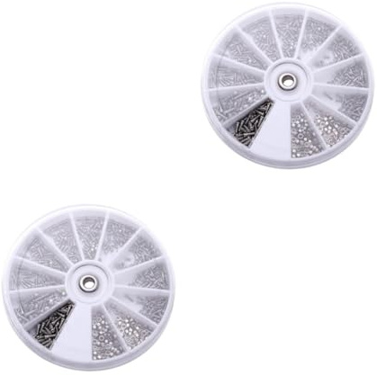 Didiseaon 2 Juegos Reparación De Suministros Kit Reparación Relojes Kit De Reparación De Relojes Tornillos De Anillo Práctico Kit De Gadgets Ver Tornillos Pulsador Timbre 600 Piezas * 2