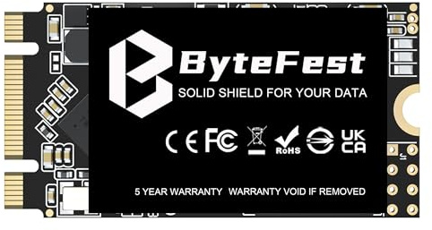 ByteFest SSD 128GB M.2 2242 NGFF SATA III 6 Gb/s Interno Solid State Drive (22x42mm), Alte prestazioni, 3D NAND, Upgrade Storage per Laptop e Desktop