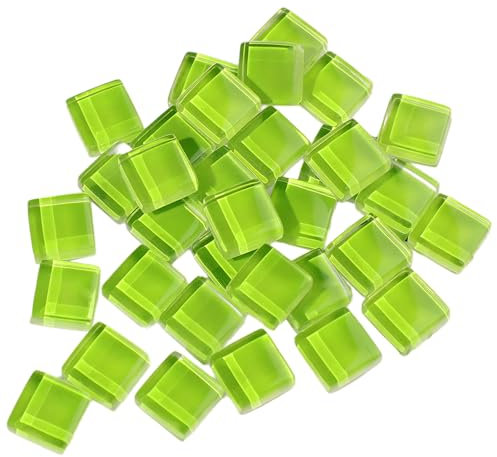 Carreaux de mosaïque 100 g, pierres de mosaïque en cristal, carreaux de mosaïque en verre, pièces en verre pour loisirs créatifs, vert