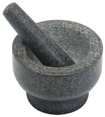 Juego de mortero de mármol y mortero de piedra natural para hierbas, especias, ajo y medicina, ideal para pesto guacamole y cocina, herramienta de cocina doméstica para triturar y moler