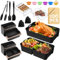 Molde Silicona Freidora de Aire Accesorio para Cosori Freidora de Aire Dual Blaze TwinFry 10L, 2 × 5 L Accesorios Freidora de Aire para Bandeja Air Fryer Cosori 10L