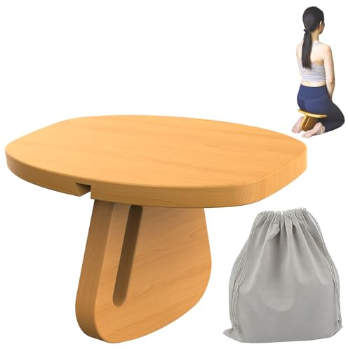 Enjoyfly Panca da meditazione portatile, rimovibile per yoga, meditazione, panchina da meditazione in legno, sgabello ergonomico da yoga, comfort e stabilità, ideale per yoga, preghiera, meditazione