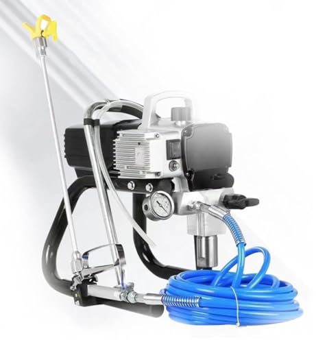 Pistola a spruzzo per vernice airless ad alta pressione da 1800 W, pistola a spruzzo per vernice senza fili, pistola a spruzzo per vernice da parete airless elettrica,Black