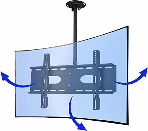 Supporto TV da soffitto con rotazione liscia, inclinazione ed estensione, supporta fino a 25 kg, compatibile con la maggior parte dei televisori da 37-50 pollici per una visione ottimale