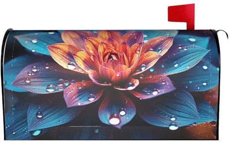 Copertura magnetica per cassetta postale con fiori di bel colore, copertura decorativa per cassetta postale per casa, esterno, benvenuto, giardino, decorazione per lettere, 53 x 45 cm