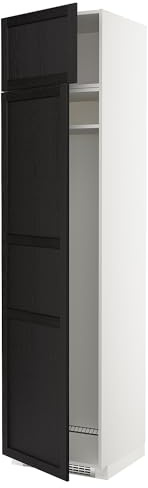 ProTuning METOD Hi cab f réfrigérateur ou congélateur w 2 drs, blanc/Lerhyttan teinté noir, 60x60x240 cm