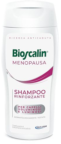 Bioscalin MENOPAUSA Stärkendes Shampoo, antioxidative Wirkung, Volumen und Glanz, Damenshampoo für voluminöses und glänzendes Haar, 200 ml