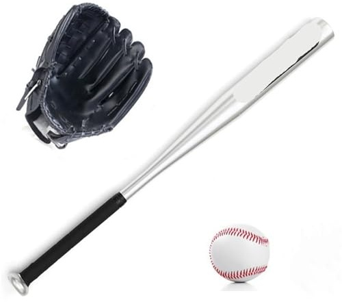 Guanto da baseball Guanti da baseball Tuta Mazza in alluminio leggero da 25 pollici for giocatori all'aperto con borsa for il trasporto(Black)