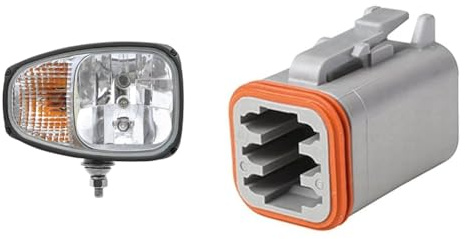 Hella 1EE 996 174-401 Glühlampe-Hauptscheinwerfer - Combi 220-12/24V + 8JA 201 022-831 Steckgehäuse - 6-polig - Menge: 1
