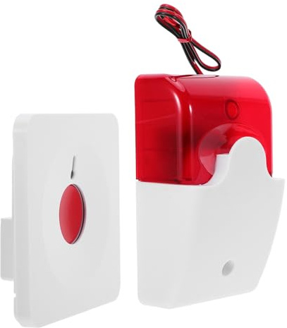 CLISPEED Pulsante di Chiamata Allarme per Anziani Dispositivo di Assistenza Pulsanti per Disabili Soluzione Sos per Anziani Campanello di Allarme Resistente All’umidità Alimentato Tramite C
