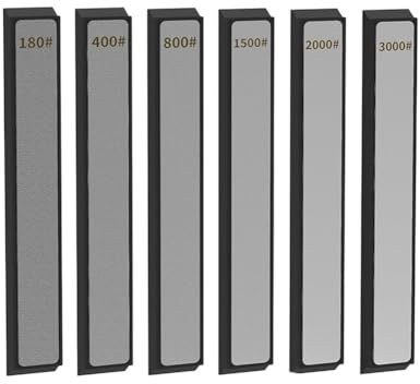 yeraa Kit de Plaques de Couteau en Diamant 6 PCS Set pour les Aiguilles de Type Xarilk Affûteurs de Diamants Pierres 180# 400# 800# 1500# 2000# 3000#
