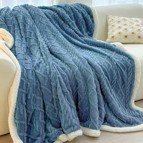 JINYOU Coperta in pile di lusso, spessa, calda e accogliente coperta for divano letto, coperta morbida e soffice for letto matrimoniale for casa e ufficio(B,200x230cm)