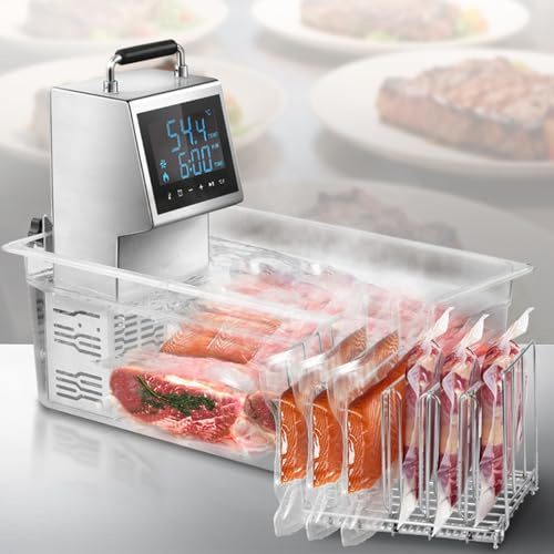 FHRKA Cuiseur sous Vide, mijoteuse, thermoplongeur avec écran LCD, 2000 W, température réglable