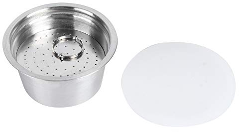 Zerodis Reusable Coffee Capsule Stainless Steel Coffee Pod for Makers High Filtering Accuracy Design for Home or Office Use (White)