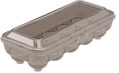 Organizer per uova - Vassoio per uova portatile con coperchio, contenitore ṕer úova impilabile con fibbia di sicurezza, contenitore p̀er ùova di gallina, contenitori p̃er ûova impilabili da 10 grig