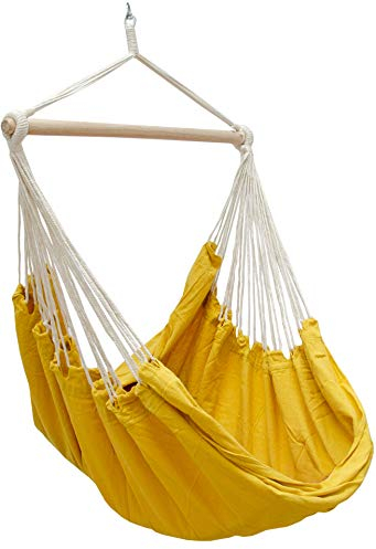 AMANKA XXL Hängstol 185x130 cm för 2 personer – Utomhus & Inomhus Swingstolar – Hänggungstol utan stativ – Bekväm hängfåtölj för trädgård & hem