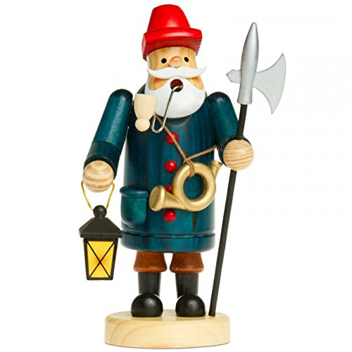 SIKORA RM-A Räuchermännchen aus Holz 3 Größen Verschiedene Motive, Farbe/Modell:A02 blau - Nachtwächter, Höhe in cm:Höhe ca. 19.5 cm