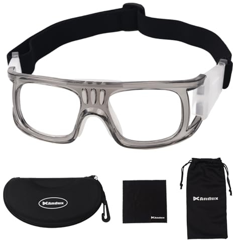 Andux Basket Calcio Sport Occhiali Occhiali di sicurezza LQYJ-01 (Grigio)