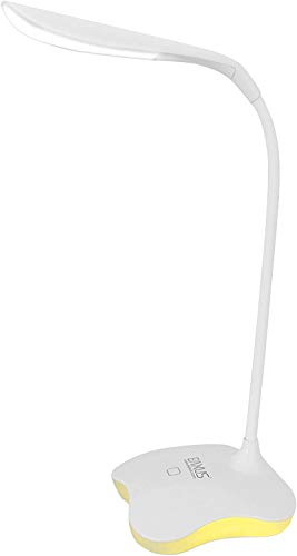 Eaxus® 2in1 LED Schreibtischlampe - Tischlampe Nachttischlampe USB oder Batteriebetrieben, Weiß