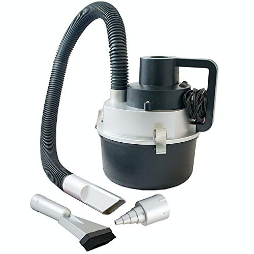 Sakura SS5311 120W Vacuum Cleaner, Perfect for Cars Boats Caravans, Wet and Dry Cleaner and Inflator, Washable Filter, Powered by 12V Socket, Pack of 1