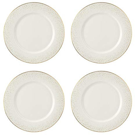 Portmeirion Home & Gifts SMCL78987-XF Set di 4 piattini, Bianco/Oro