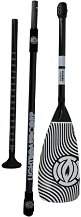 Light Board Corp Unisex – Erwachsene Intermediate Carbon Paddle 2.0 Adjustable 3pcs SUP PADDEL, OneColor, Einheitsgröße