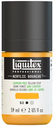Liquitex Acrylic Gouache - Colore Acrilico Effetto Gouache 59 ml - Cadmium Free Yellow Deep