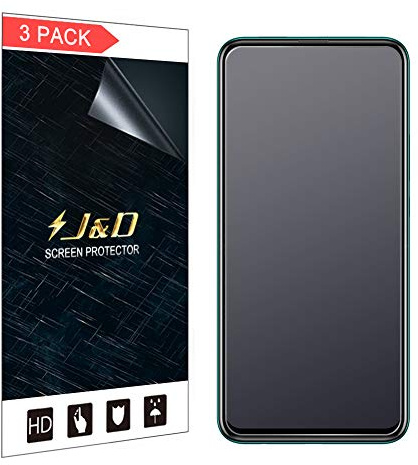 J&D Compatible para Huawei P Smart Z Protector de Pantalla, 3 Paquetes [Anti Reflejante] [Anti-Huella Dactilar] [NO Cobertura Completa] Prima Película Mate Protector de Pantalla para Huawei P Smart Z