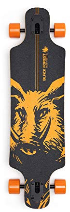 BLACK FOREST DRIFTER 36 ORANGE - Skateboard Longboard - Drop Through Cruiser - Komplettboard - Kanadischer Ahorn