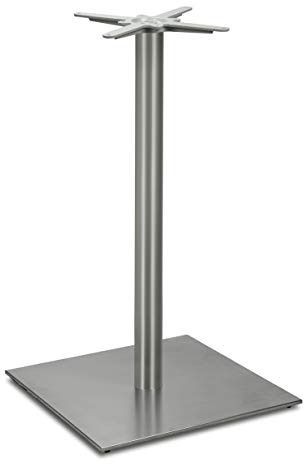 Dublino Stehtischgestell Tischbein Edelstahl | Premium | PD7596inox/110 | INOX | Stehtisch | Höhe 108 cm | 33 kg | Bodenplatte 60x60 cm | max. Tischplattengröße 90x90 / Ø 120 cm